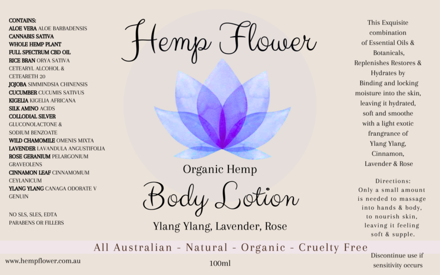 Hemp, Ylang Ylang & Rose Hand & Body Lotion - Image 2