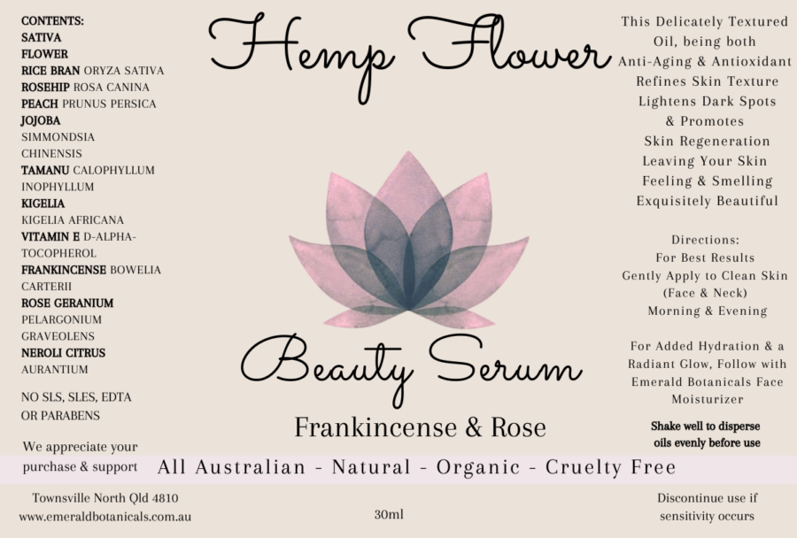 Hemp, Frankincense & Rose Beauty Serum - Image 2